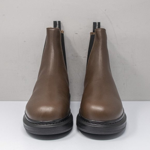 Alexander McQueen Brown Leather Hybrid Chelsea Boots, Size 43 EU (10 US) - Picture 6 of 8